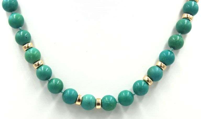 Turquoise Composite bead necklace