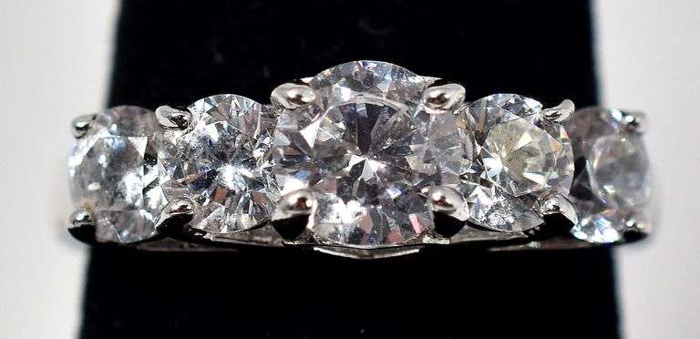 CZ Gemstone Ring in Sterling Silver