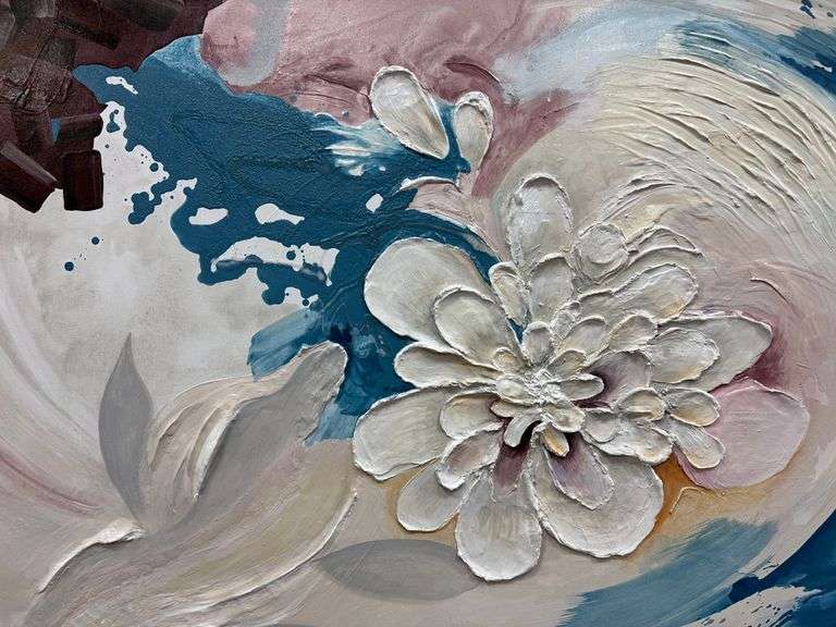 Beautiful and Decorative Original on Canvas By Ruti Stien Riti Srien Fragments of Time