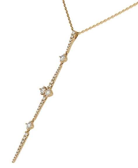 New 0.75ctw Diamond Multi Station Dagger Pendant Necklace in 14K