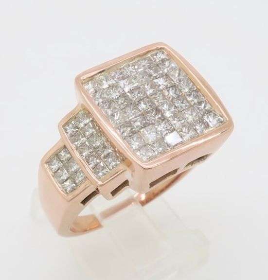 Invisible Set 3.76CTW Diamond Ring Crafted in Rose Gold