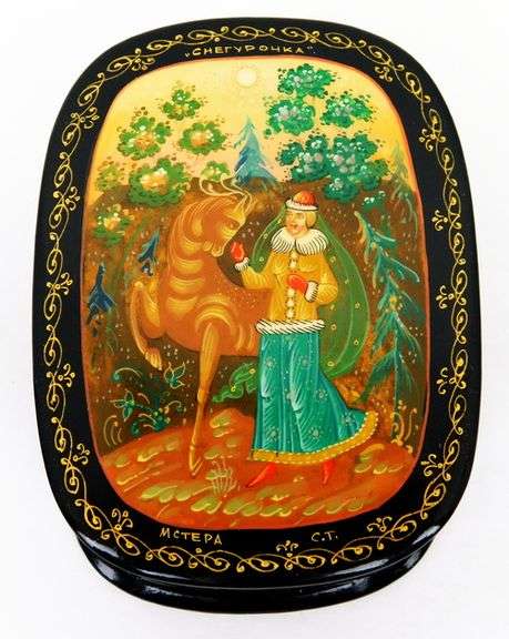 2 Vintage Handpainted Russian Boxes