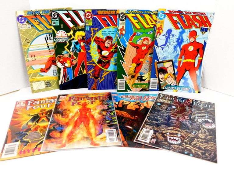 Vintage 9 Comic Books by DC and Marvel