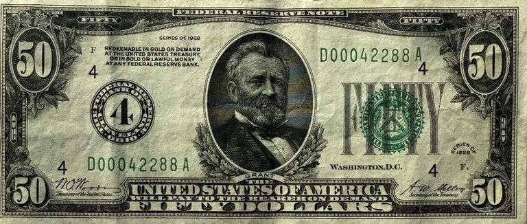 $50 1928 Numerical  Cleveland Fed Reserve Note
