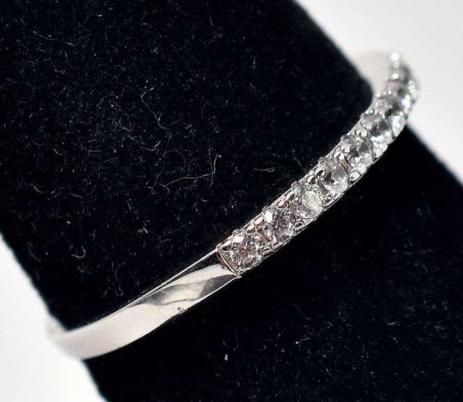 CZ Gemstone Ring in Sterling Silver