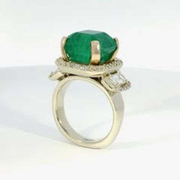 18K White and Yellow Gold Eterna Verde Ring