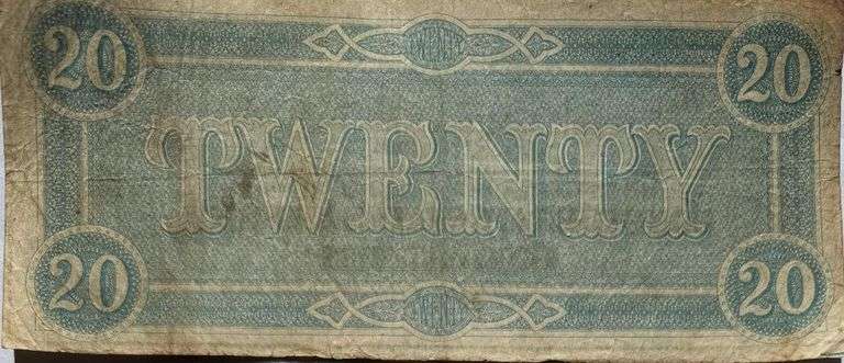 $20 $20 Confederate States  Feb 17 1864 Note