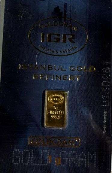 Goldgram 1 Gram 24 K Ingot. Istanbul Refinery