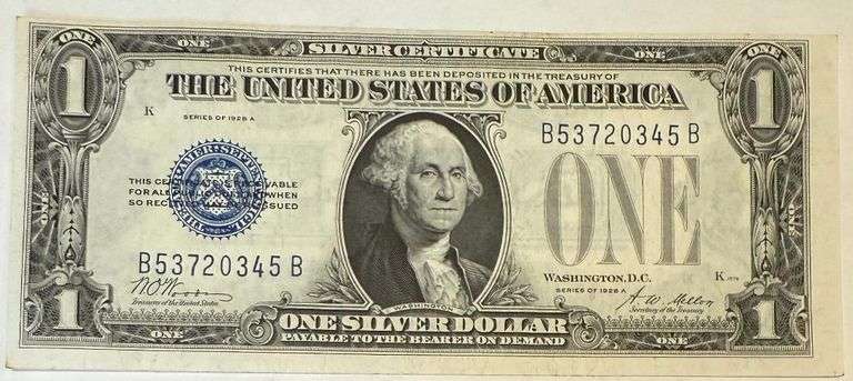 $1 1928 A Ch Unc Funnyback Silver Certificate