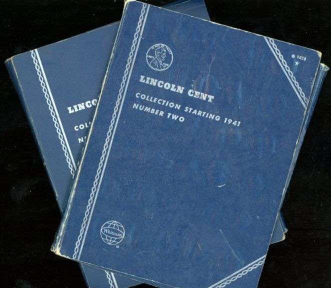 2 Lincoln Wheat Cent Albums: 1941 – 1975