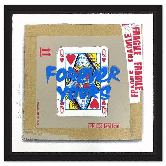 Queen of Love - Blue by Mr Brainwash