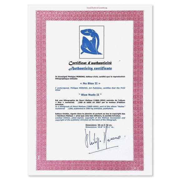 Nu Bleu II by Henri Matisse (1869-1954)