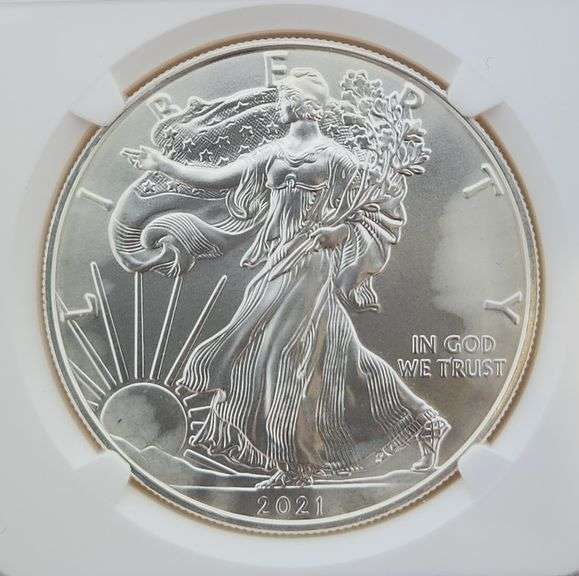2021 (S) T-1 Heraldic Silver Eagle, NGC MS69