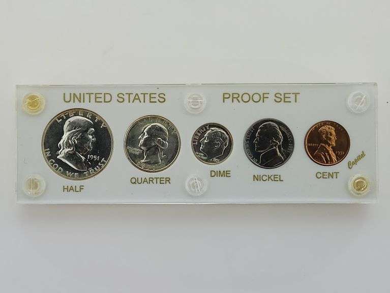 1951 United States Silver Proof Set, Capital Plastics Holder
