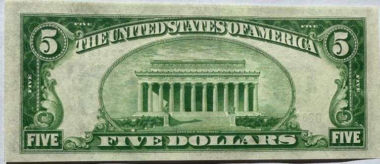 $5 1928 B Series Unc Gold Payable Note