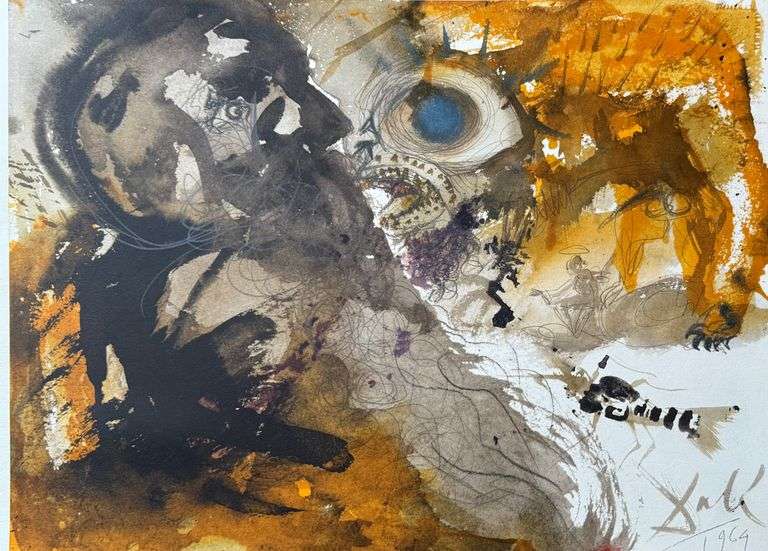 Highly Collectible and Rare Salvador Dali Original Lithograph from the 'Biblia Sacra' Suite