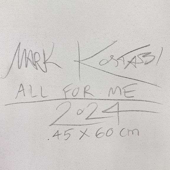 Certified Original Oil on Canvas: All For Me by Mark Kostabi Mark Kostabi All For Me