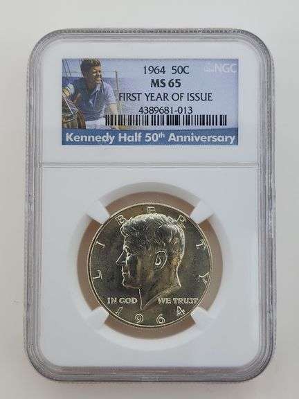 1964 Kennedy Half Dollar, NGC MS65