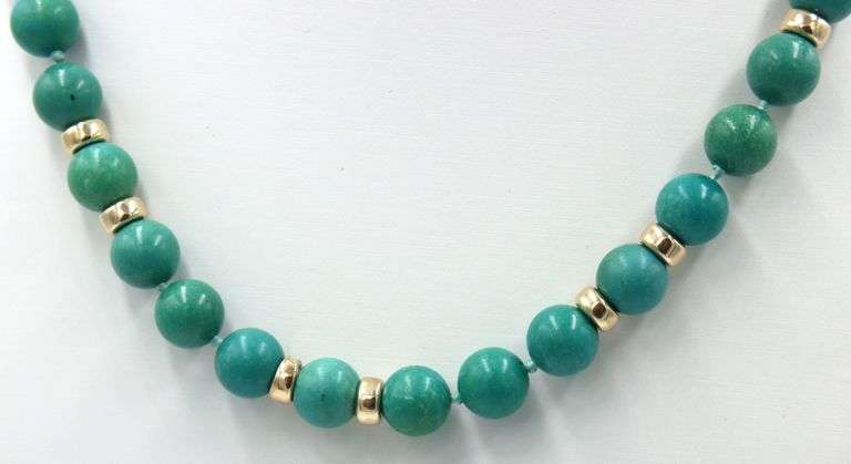 Turquoise Composite bead necklace