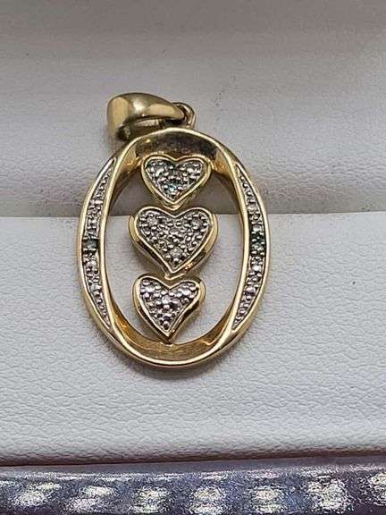 18k gold pendent, I Love You!
