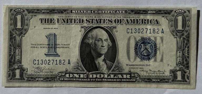 Nicer $1 1934 Funny Back Silver Certificate