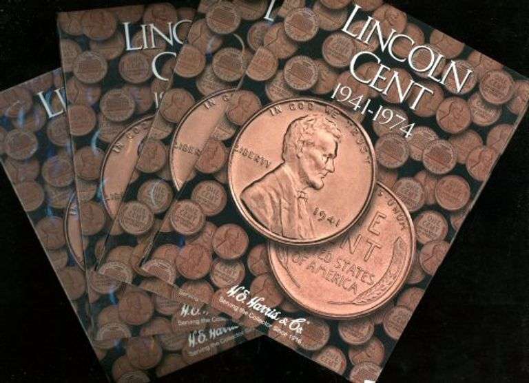 4 Sets of Lincoln Wheat Cents 1941-1975 in Albums