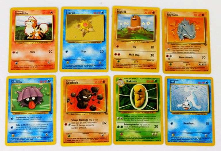 8 Pokémon 1999 Trade Cards