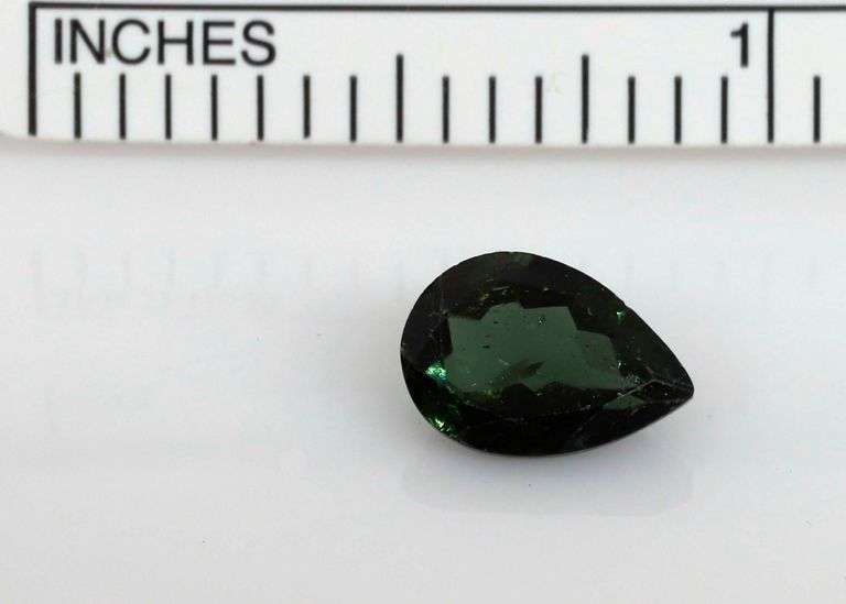 Natural Teal Tourmaline Pear - 1.83 cts.