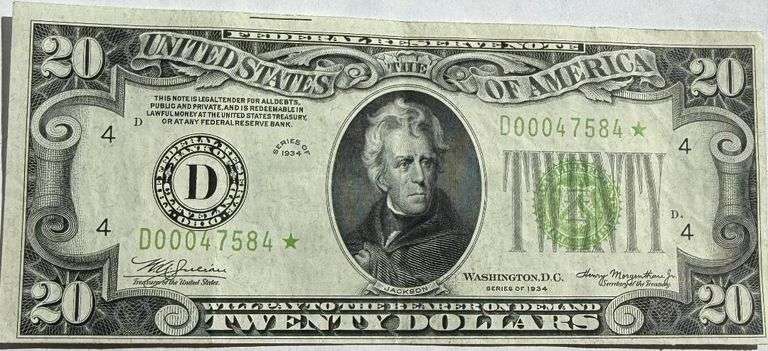 AU 1934 Star $20 Cleveland FRN.