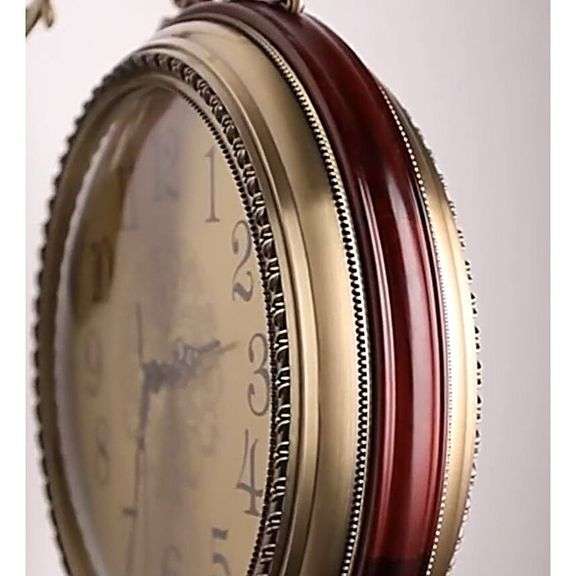 Large European Double-Sided Wall Clock