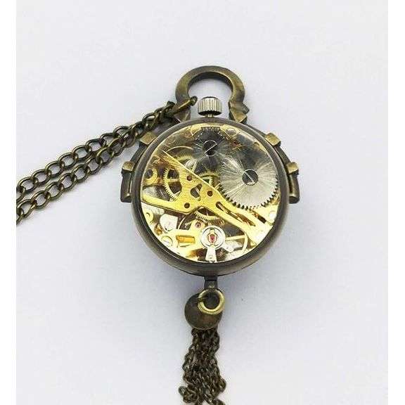 Retro Fisheye Pocket Watch Pendant