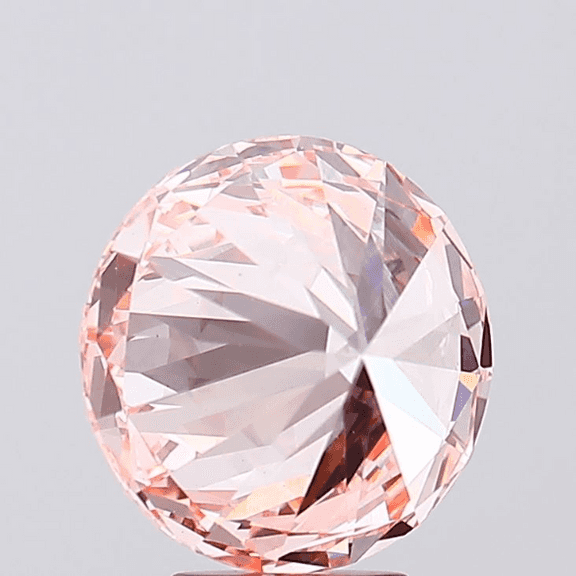 Magnificent IGI certified  5.01 ctw VVS2 lab grown fancy pink round diamond