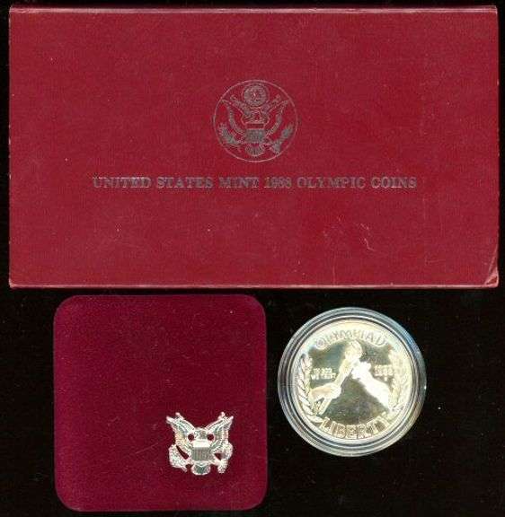 3 Different US Proof Commemorative Silver Dollars in Original Packaging