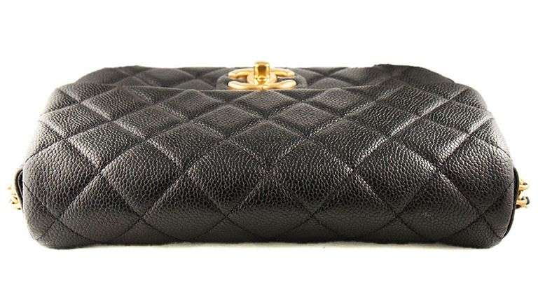 Chanel Medium Black Quilted Caviar Chain Soul Flap Bag
