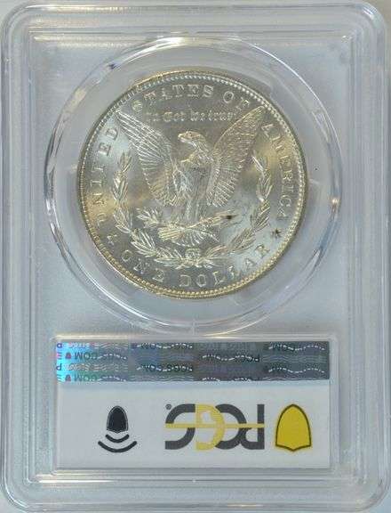 Snowy-white Gem BU 1885 Morgan Silver Dollar. PCGS MS65