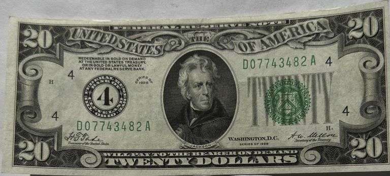 $20 1928 Choice AU First Series Numerical Gold Payable Note