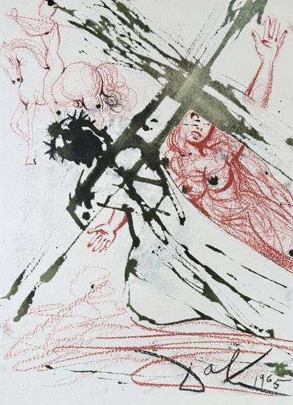 Highly Collectible and Rare Salvador Dali Original Llithograph from the 'Biblia Sacra' Suite