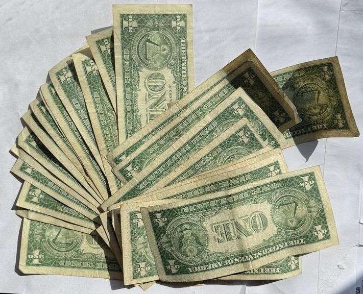 Twenty Five $1 Silver Certificates Even Mix 1935 &1957