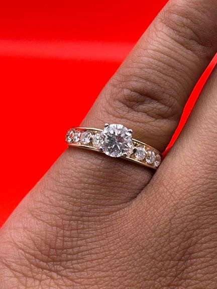 14K Two-Tone Gold Diamond Engagement Ring of 1 ct