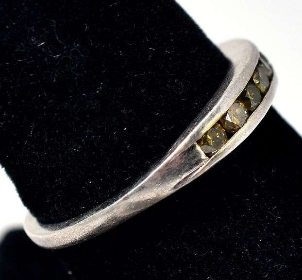 Yellow Gemstone Ring in Sterling Silver