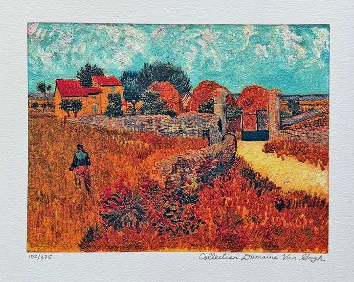Estate Pencil Signed Vincent Van Gogh, Farmhouse in Provence