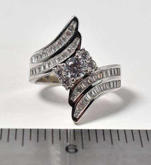 CZ Gemstone Ring in Sterling Silver