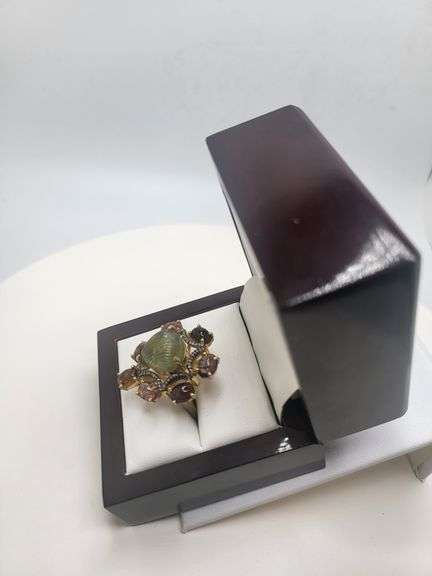 Extremely fine Victorian natural multi sapphire, diamonds ring on silver