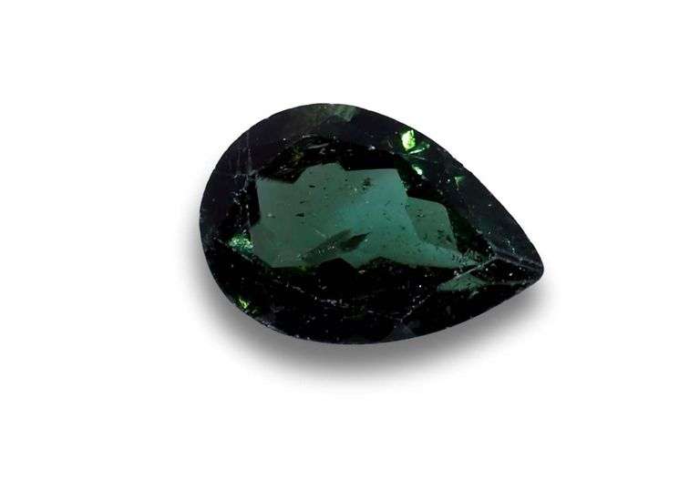 Natural Teal Tourmaline Pear - 1.83 cts.