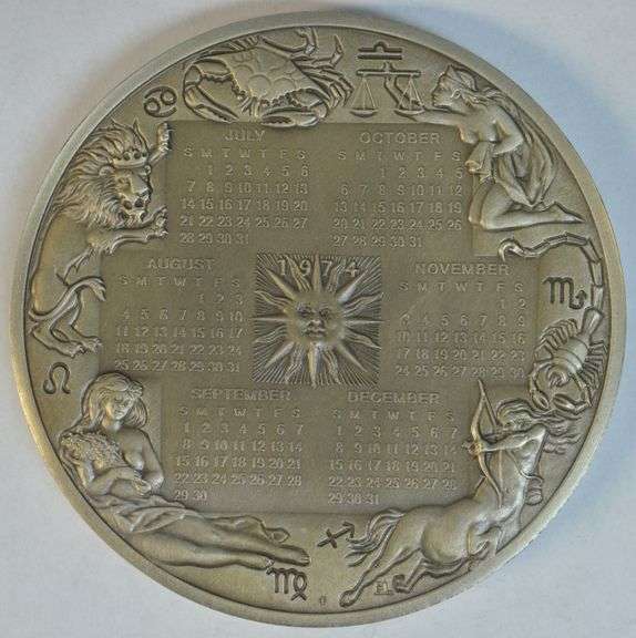 2 Heavy Pure Sterling Silver Franklin Mint Medals: 18 ozs total weight