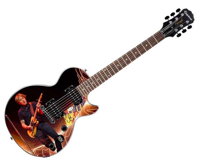 Keith Urban Signed Custom Epiphone "Lit!" Graphics Guitar ACOA