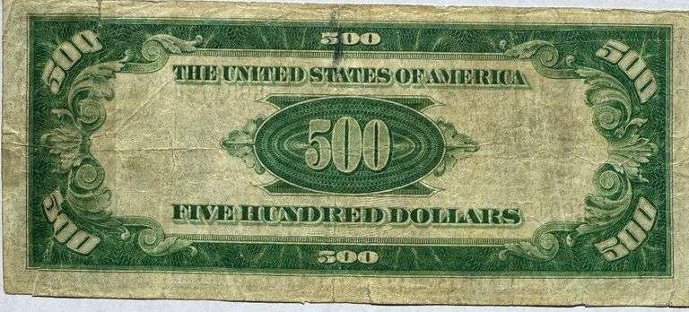Hard to Find $500 Series 1934 Fed Reserve Note
