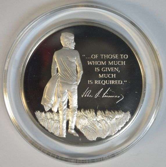 The John F. Kennedy Memorial Medal Proof in pure Sterling Silver