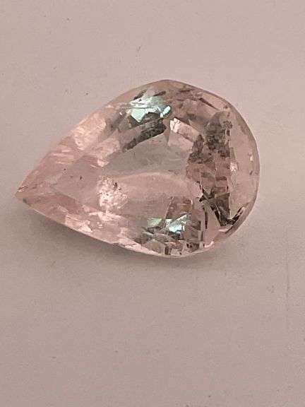 CERTIFIED 6.78 CARAT PEAR SHAPED MORGANITE