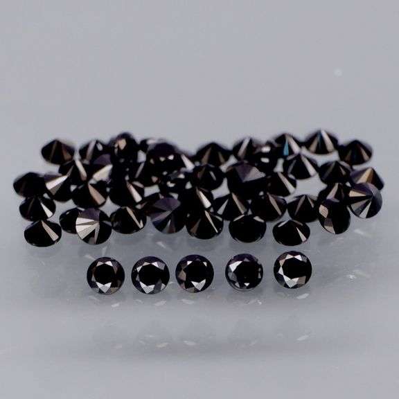 Diamond black! 2.28ct set of 2mm untreated Spinels!